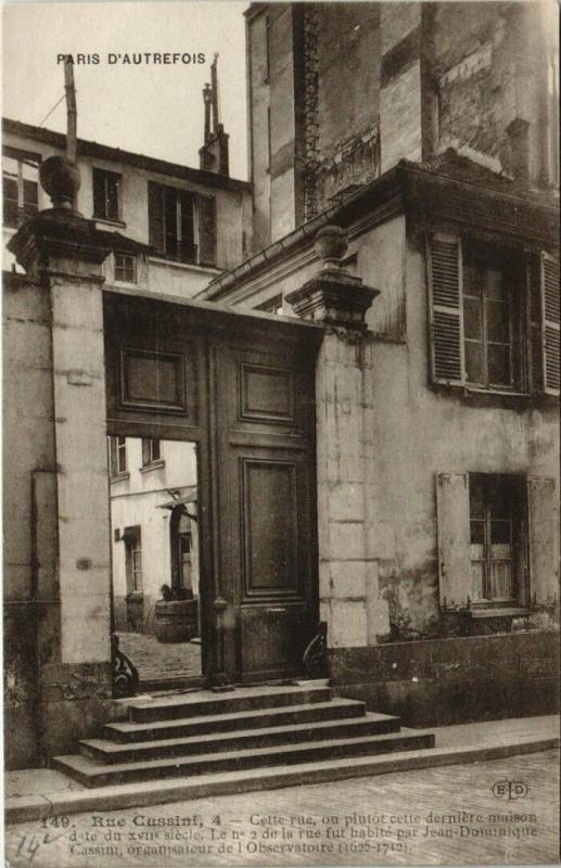 Carte postale ancienne Rue Cassini à Paris 14e