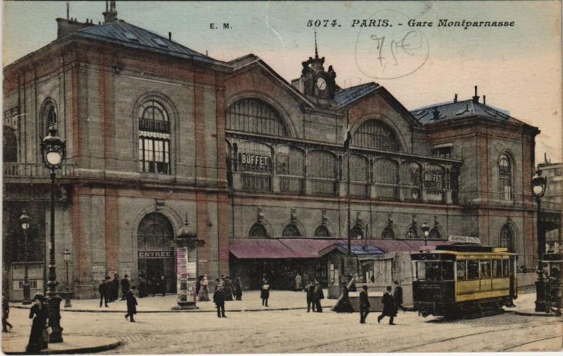 Carte postale ancienne Gare Montparnasse à Paris 6e