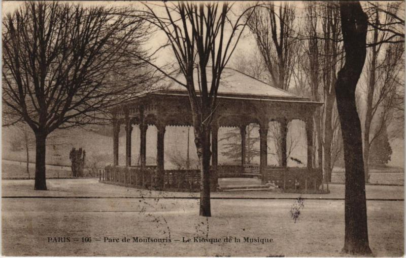 Carte postale ancienne Parc de Montsouris - Le Kiosque de la Musique à Paris 14e