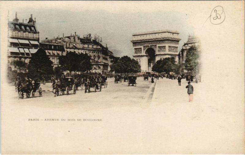 Carte postale ancienne Avenue du Bois de Boulogne à Paris 16e