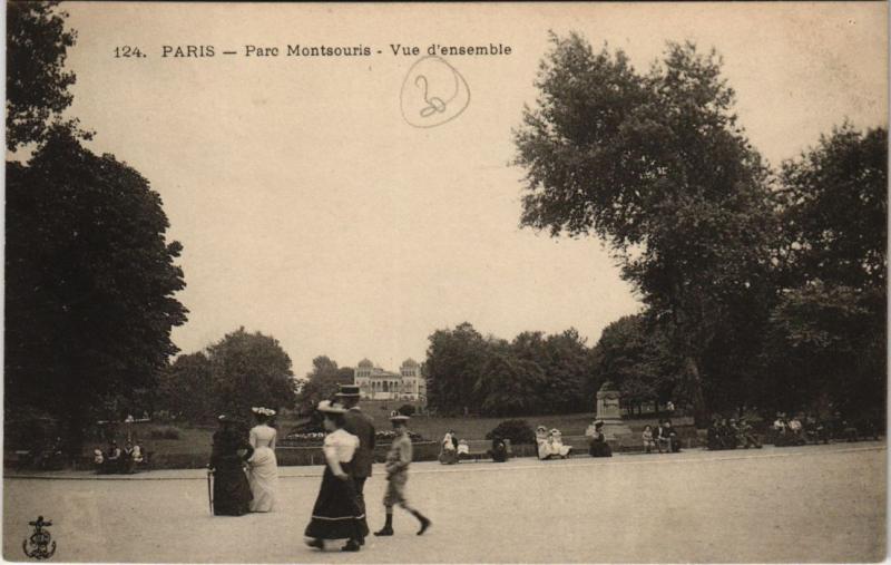 Carte postale ancienne Parc Montsouris - Vue d'ensemble à Paris 14e