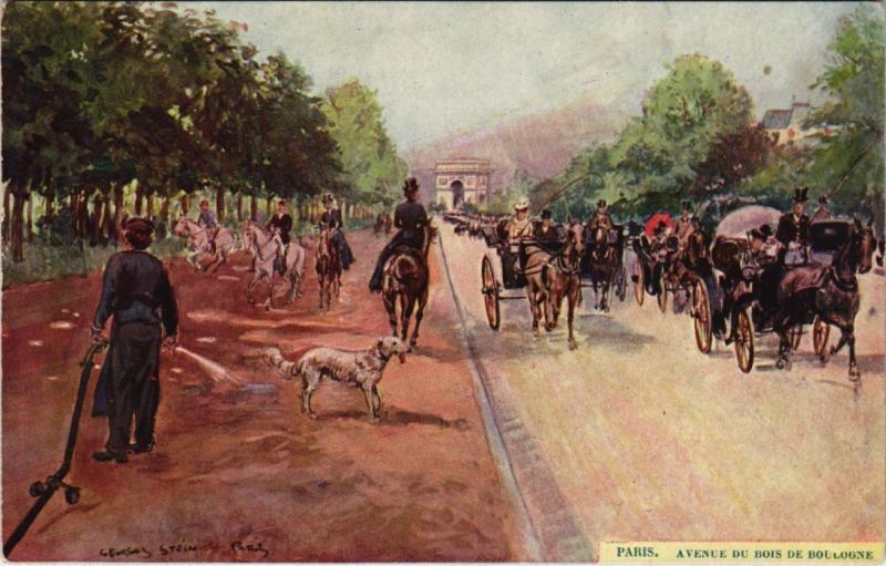 Carte postale ancienne Avenue du Bois de Boulogne à Paris 16e