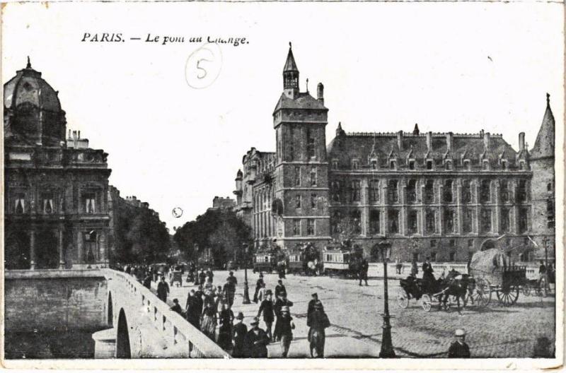 Carte postale ancienne Paris 1e - Le Pont au Change à Paris 1er