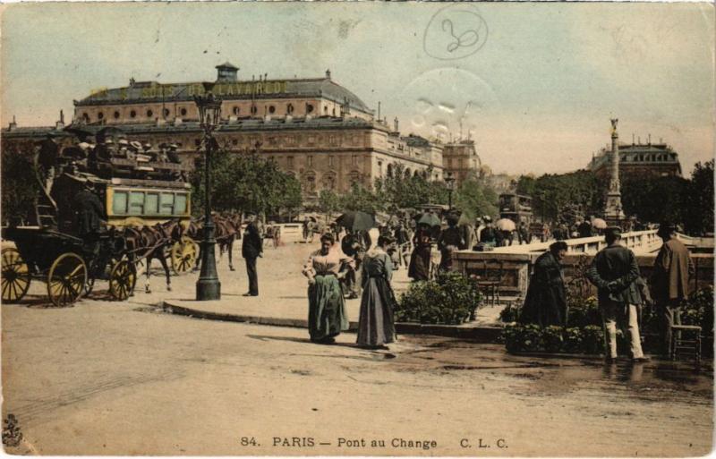 Carte postale ancienne Paris Pont au Change