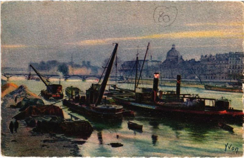 Carte postale ancienne Paris 1e - Port Saint-Nicolas à Paris 1er
