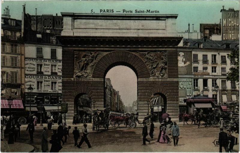 Carte postale ancienne Paris 10e - -Porte Saint-Martin à Paris 10e