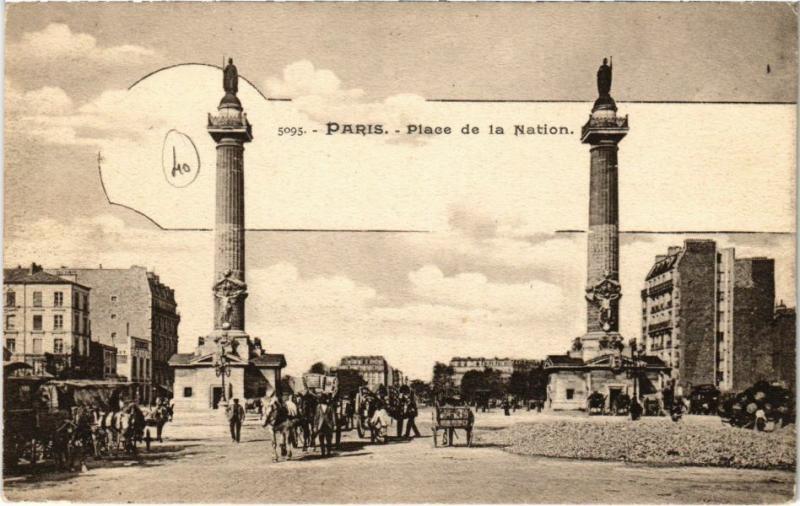 Carte postale ancienne Paris 12e - Place de la Nation à Paris 12e