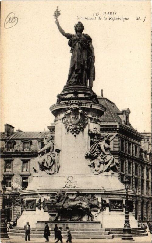 Carte postale ancienne Paris 11e - Monument de la République à Paris 11e