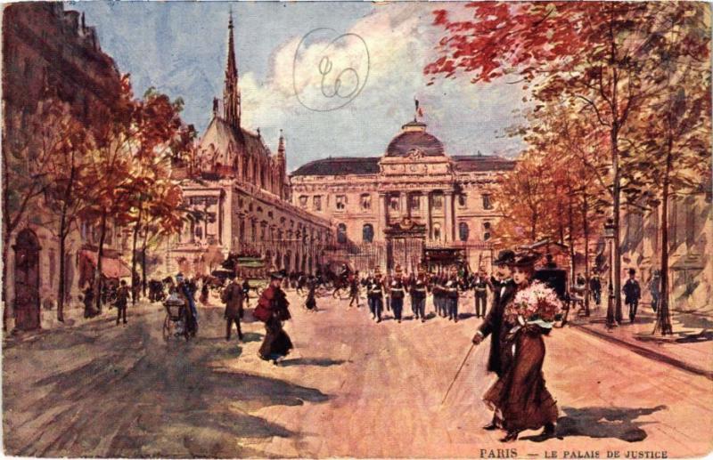 Carte postale ancienne Paris 1e - Le Palais de Justice à Paris 1er