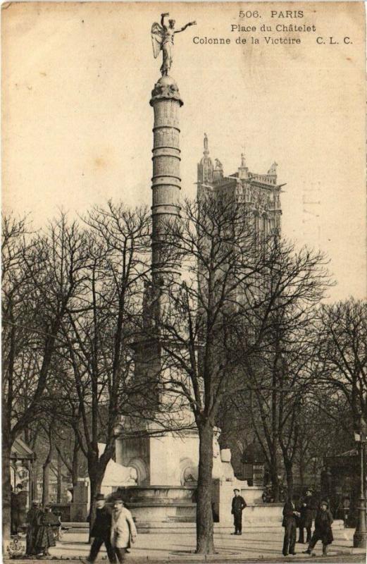 Carte postale ancienne Paris 1e - Place du Chatelet à Paris 1er