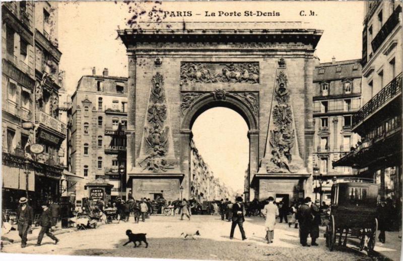 Carte postale ancienne Paris 10e - La Porte Saint-Denis à Paris 10e