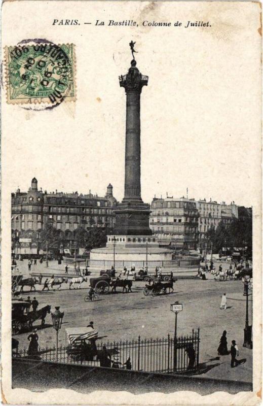 Carte postale ancienne Paris 12e - La Bastille, Colonne de Julliet à Paris 12e
