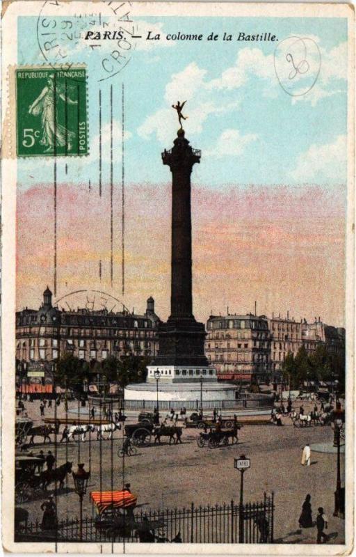Carte postale ancienne Paris 12e - Le colonne de la Bastille à Paris 12e