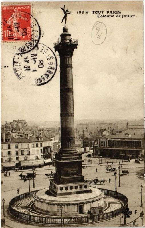 Carte postale ancienne Paris 11e - Colonne de Juillet à Paris 11e
