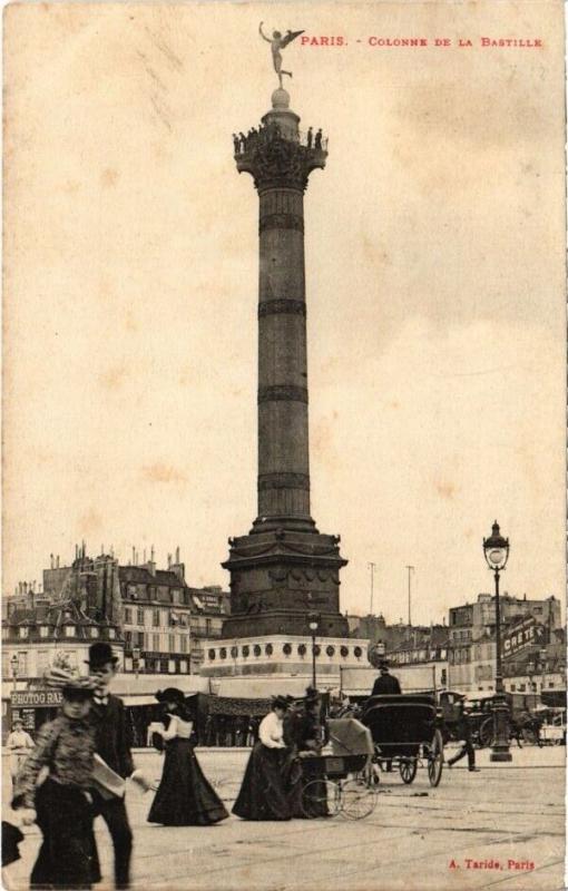 Carte postale ancienne Paris 12e - Colonne de la Bastille à Paris 12e
