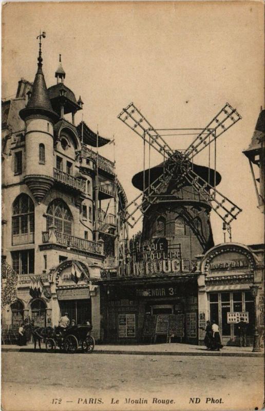 Carte postale ancienne Le Moulin Rouge à Paris 18e