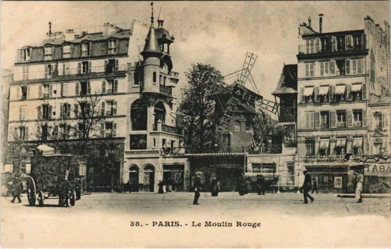 Carte postale ancienne Le Moulin Rouge à Paris 9e