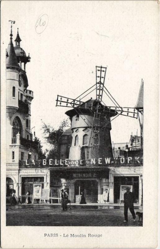 Carte postale ancienne Le Moulin Rouge à Paris 18e