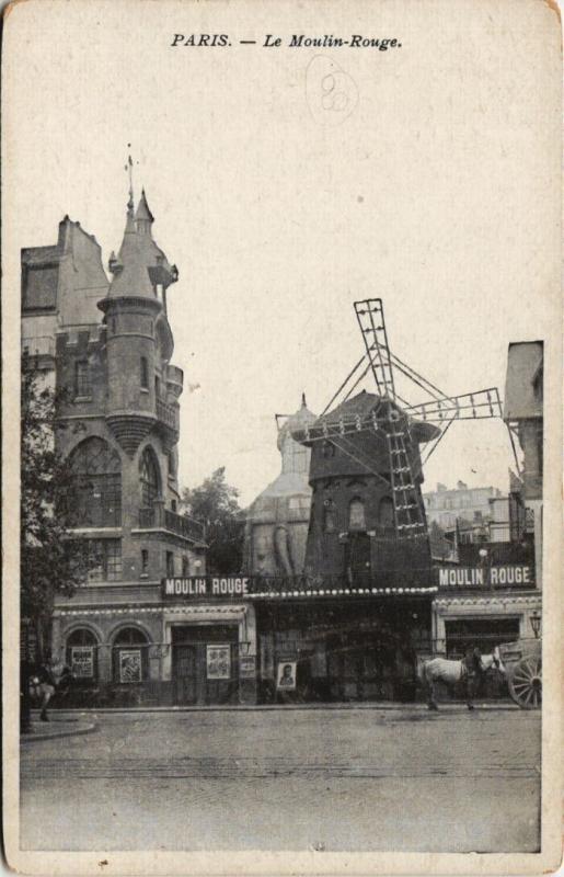 Carte postale ancienne Le Moulin Rouge à Paris 18e
