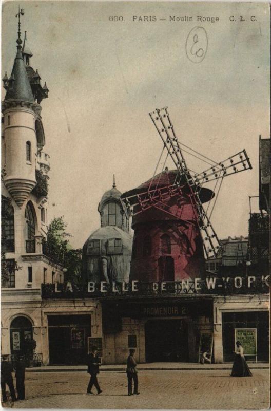 Carte postale ancienne Moulin Rouge à Paris 9e