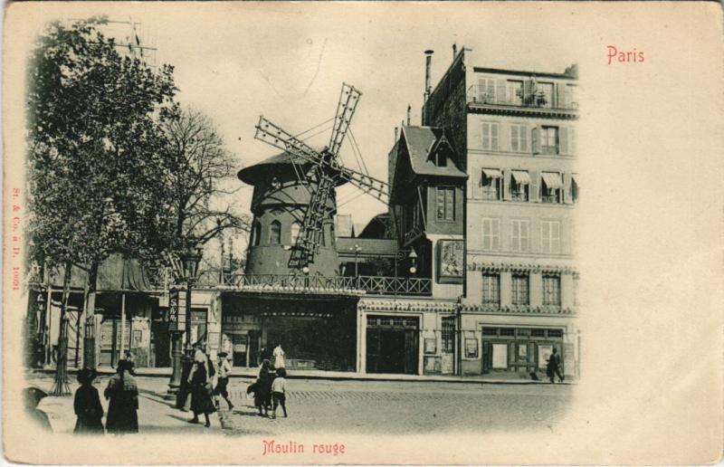 Carte postale ancienne Moulin Rouge à Paris 9e