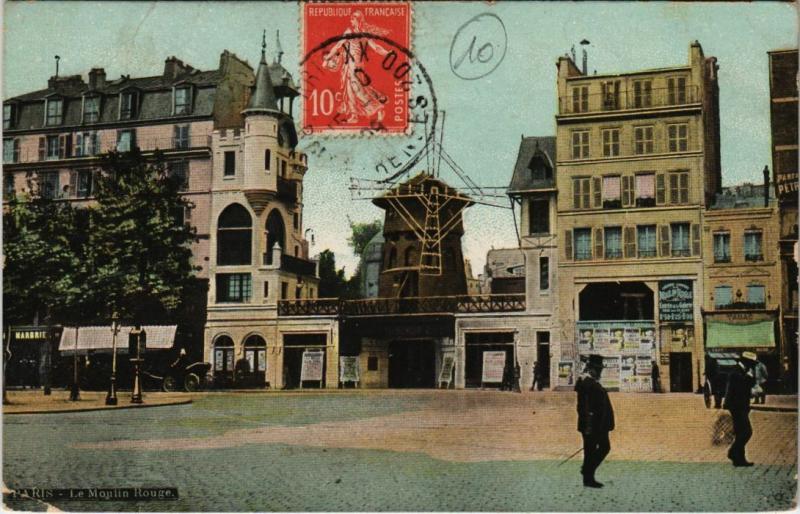 Carte postale ancienne Le Moulin Rouge à Paris 9e