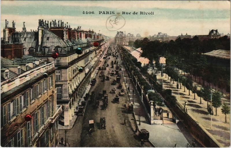 Carte postale ancienne Paris 4e - Rue de Rivoli à Paris 4e