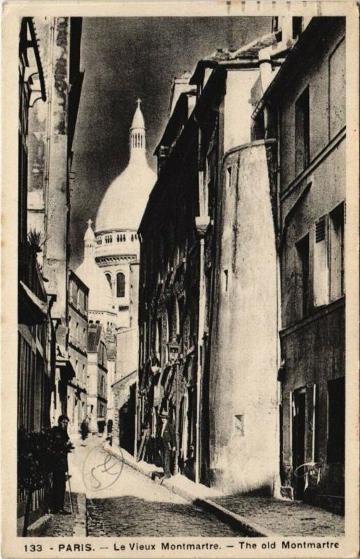 Carte postale ancienne Vieux Montmartre - Rue Norvins à Paris 18e