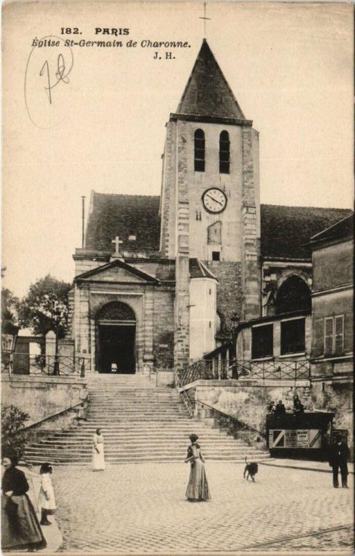 Carte postale ancienne Eglise Saint-Germain de Charonne à Paris 20e