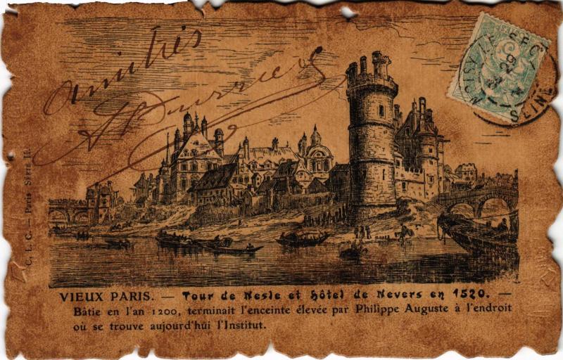 Carte postale ancienne Ancien Paris - Tour de Nesle