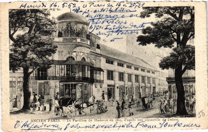 Carte postale ancienne Ancien Paris - Le Pavillon de Hanovre