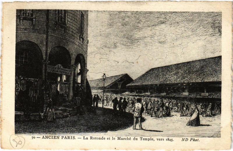 Carte postale ancienne Ancien Paris - La Rotonde et le Marché