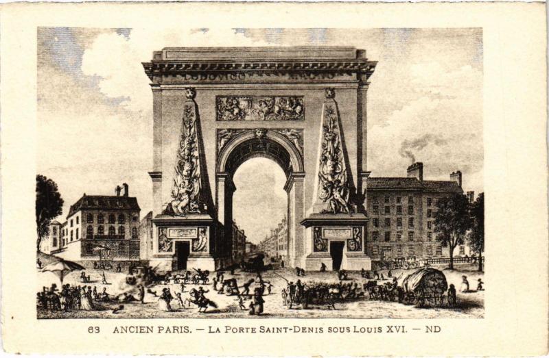 Carte postale ancienne Ancien Paris - La Porte Saint-Denis