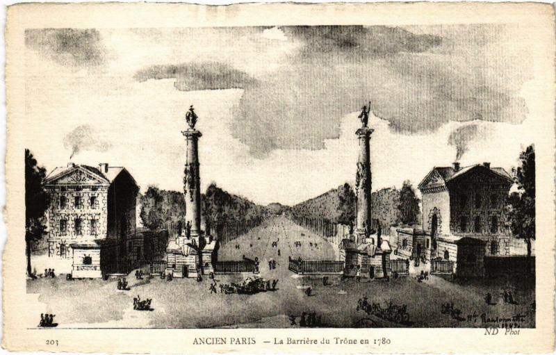 Carte postale ancienne Ancien Paris - La Barriére du Trone