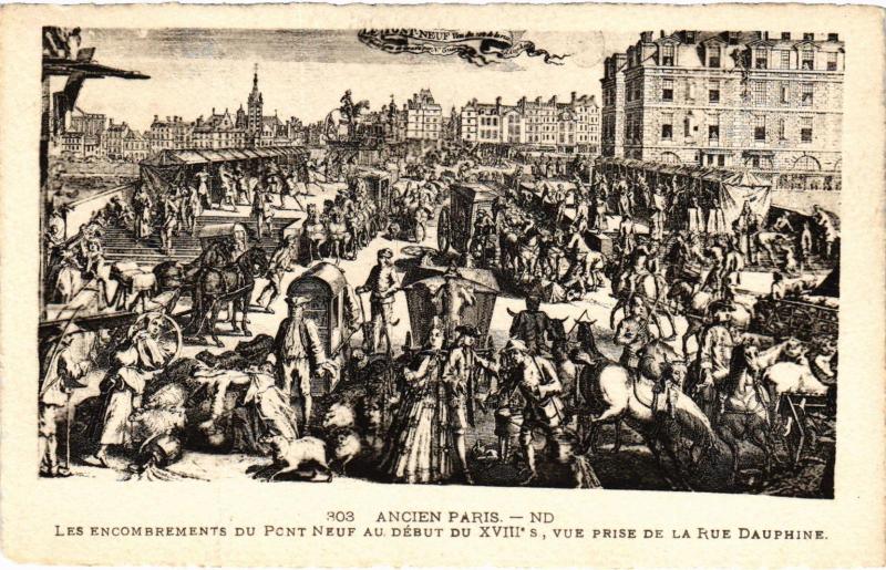 Carte postale ancienne Ancien Paris - Les Encomrements