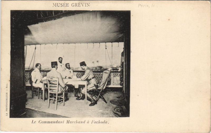 Carte postale ancienne Paris - Musée Grévin Le Commandani Marchand á Fachoda à Paris