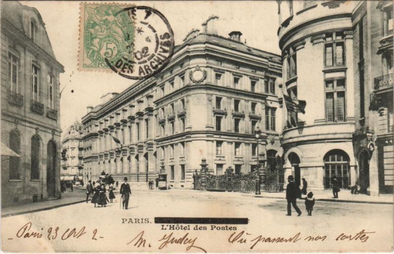 Carte postale ancienne Paris - L'Hotel des Postes à Paris