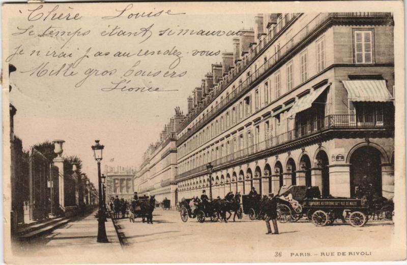 Carte postale ancienne Paris - Rue de Rivoli à Paris