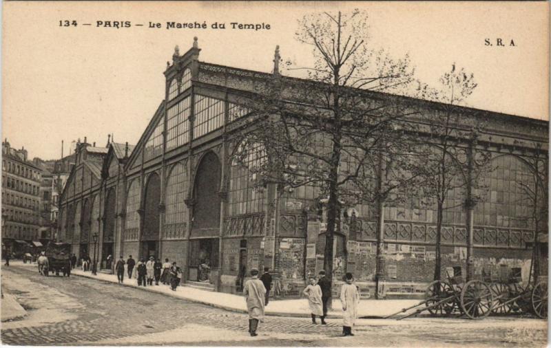 Carte postale ancienne Paris 3e - La Marché du Temple à Paris 3e