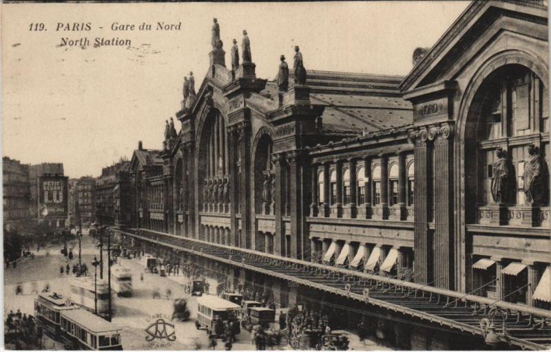 Carte postale ancienne Paris - La Gare du Nord à Paris