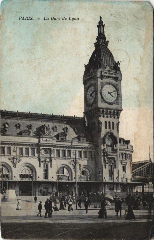 Carte postale ancienne La Gare de Lyon à Paris 12e