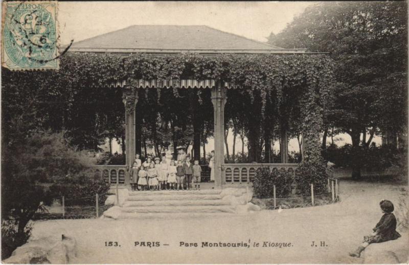 Carte postale ancienne Parc Montsouris, le Kiosque à Paris 14e