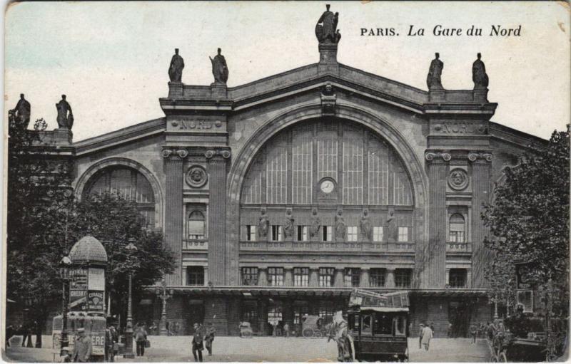 Carte postale ancienne Paris - La Gare du Nord à Paris