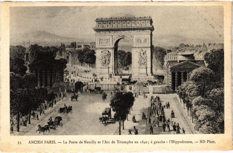 Carte postale ancienne Ancien Paris - La Porte de Neuilly