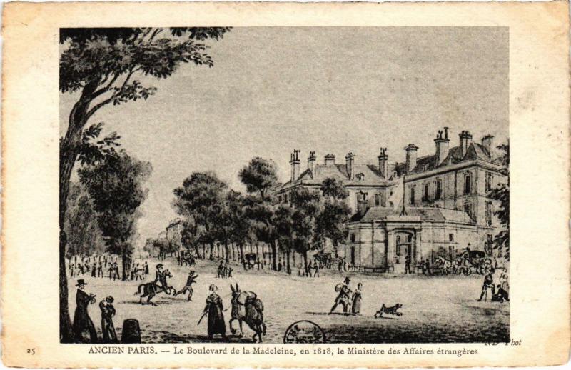Carte postale ancienne Ancien Paris - Le Boulevard de la Madeleine
