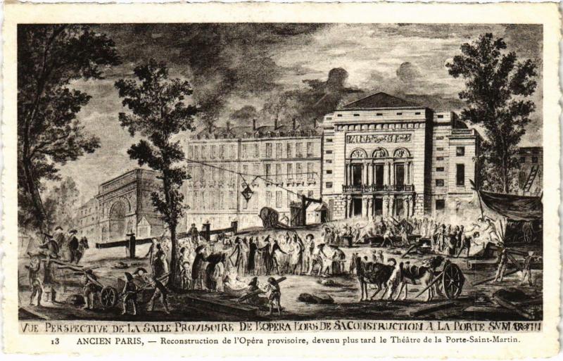Carte postale ancienne Ancien Paris - Recostruction de l'Opéra