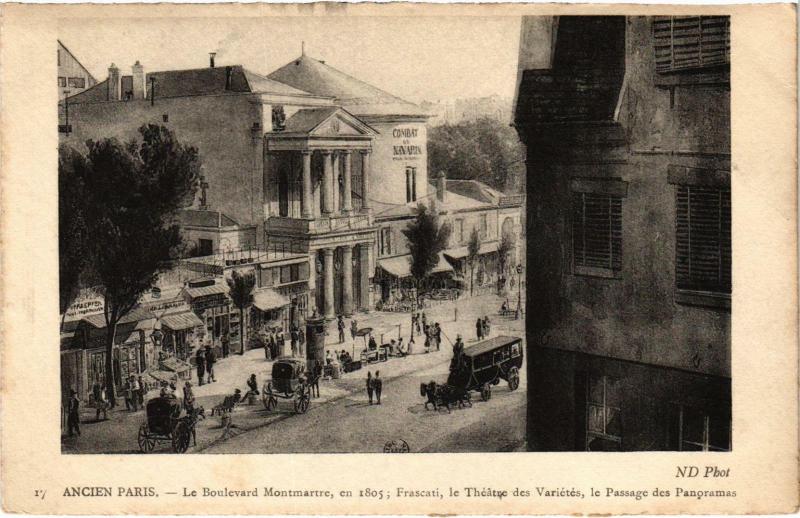 Carte postale ancienne Ancien Paris - Le Boulevard Montmartre