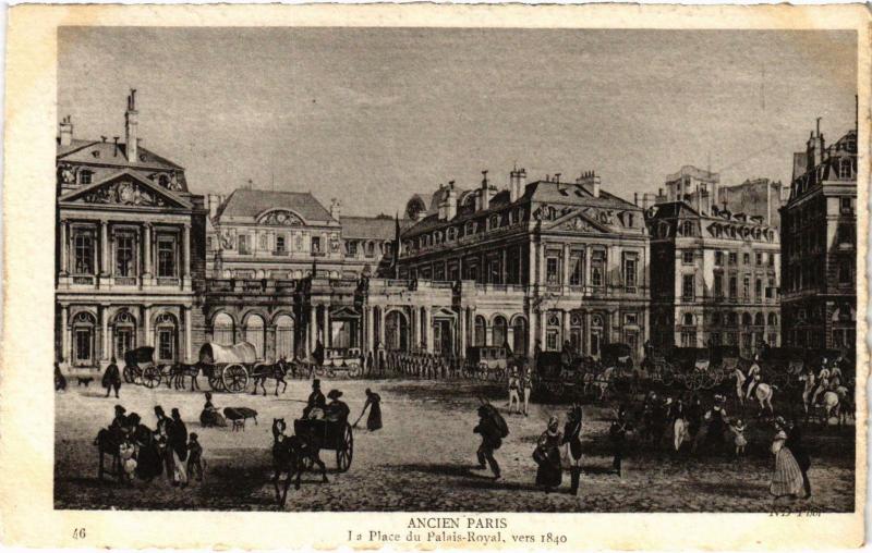 Carte postale ancienne Ancien Paris - La Place du Palais-Royal
