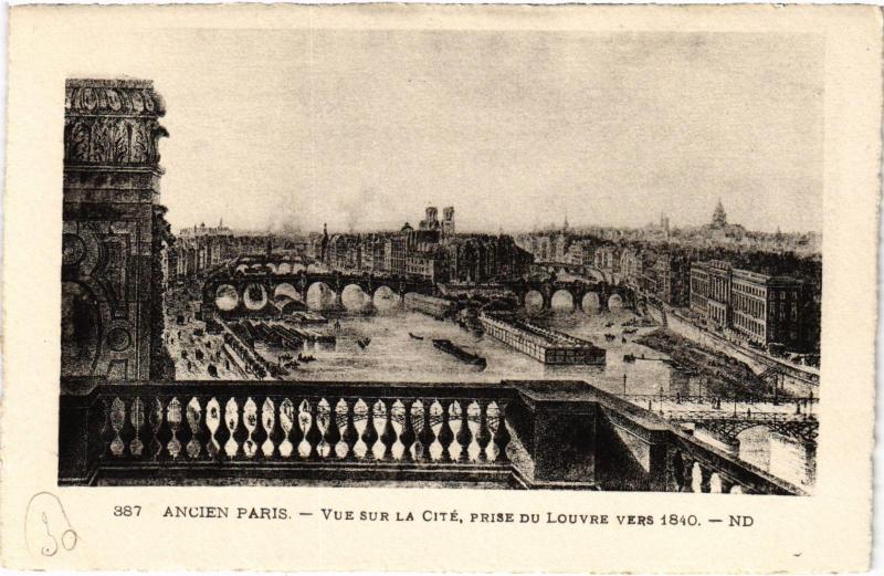 Carte postale ancienne Ancien Paris - Vue sur la Cité