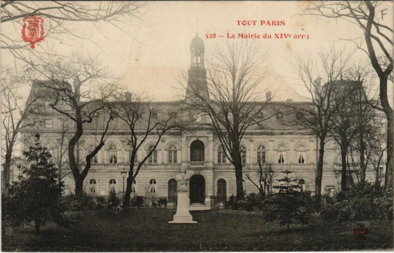 Carte postale ancienne La Mairie du XIVe arrondissement à Paris 14e